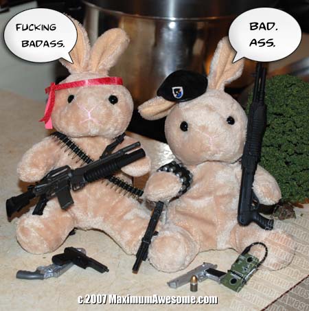 armed rabbits bunny guns