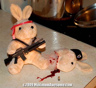 skippy bunny with dead rabbit