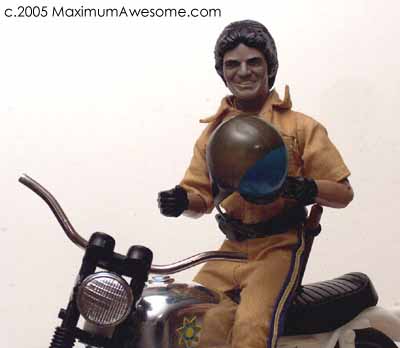 Ponch defies helmet head. CHiPs sure was fun.