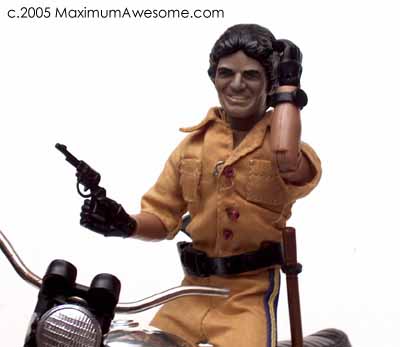 Ponch defies helmet head. Again.