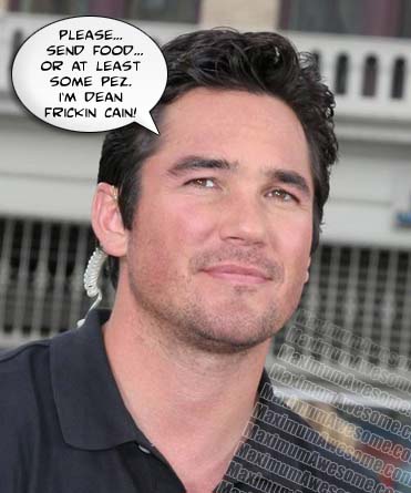  Dean Cain. Once Superman fighting Lex Luthor, now bustin on a giant rubber snake.