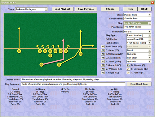 Football Mogul 2010 playbook editor