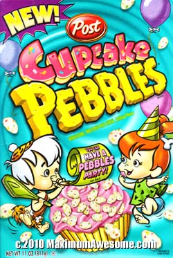 Cupcake Pebbles breakfast cereal