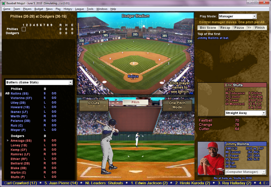 Baseball Mogul 2011 GM simulator screenshot